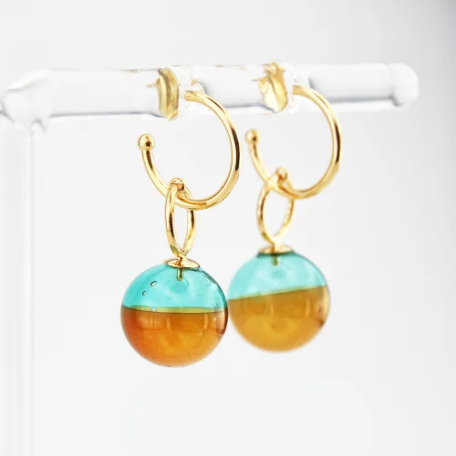 Hande Erbuk Glass - Duo Lampwork Earrings
