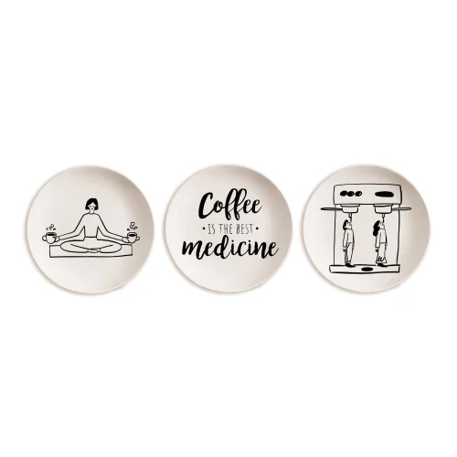 SuGibi - Coffee Lover Wall Plates Set Of 3