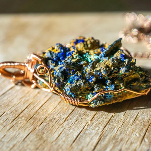 İndafelhayat - Azurite And Malachite Hybrid Necklace