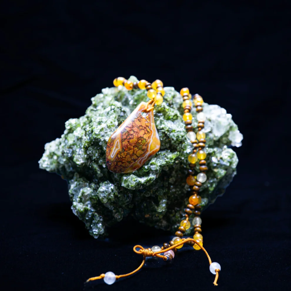 İndafelhayat - Plume Agate Necklace