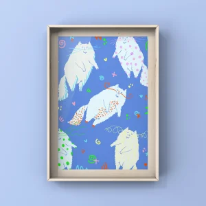 Whiskered Cats Print