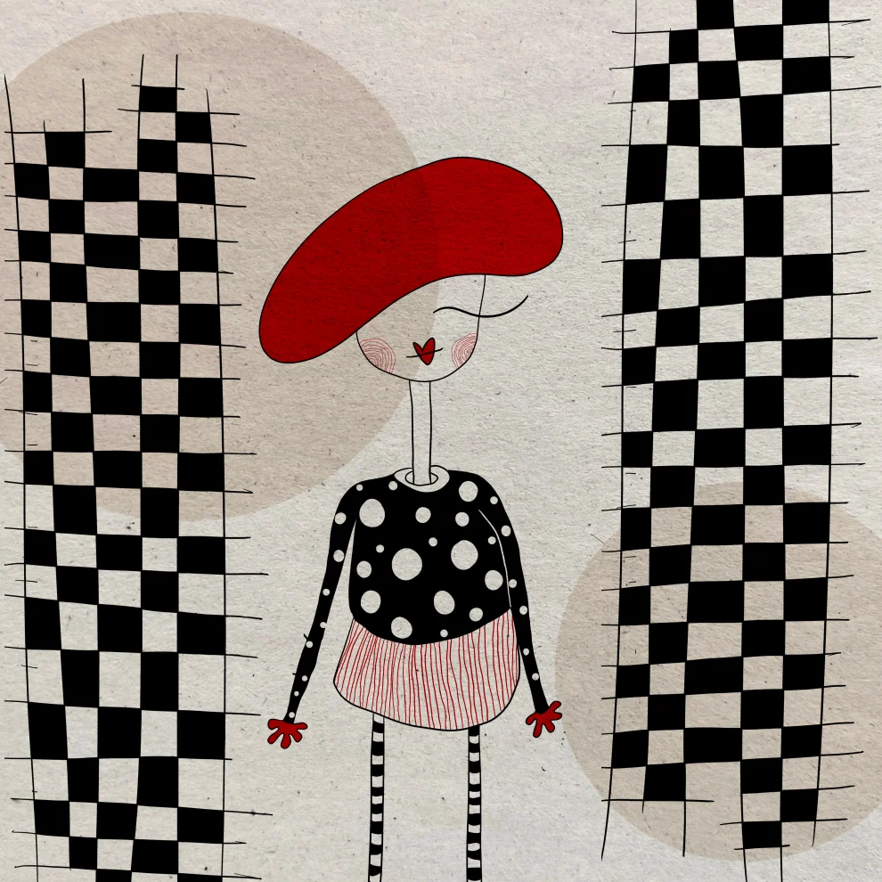 Mell's Studio - Red Hat Print