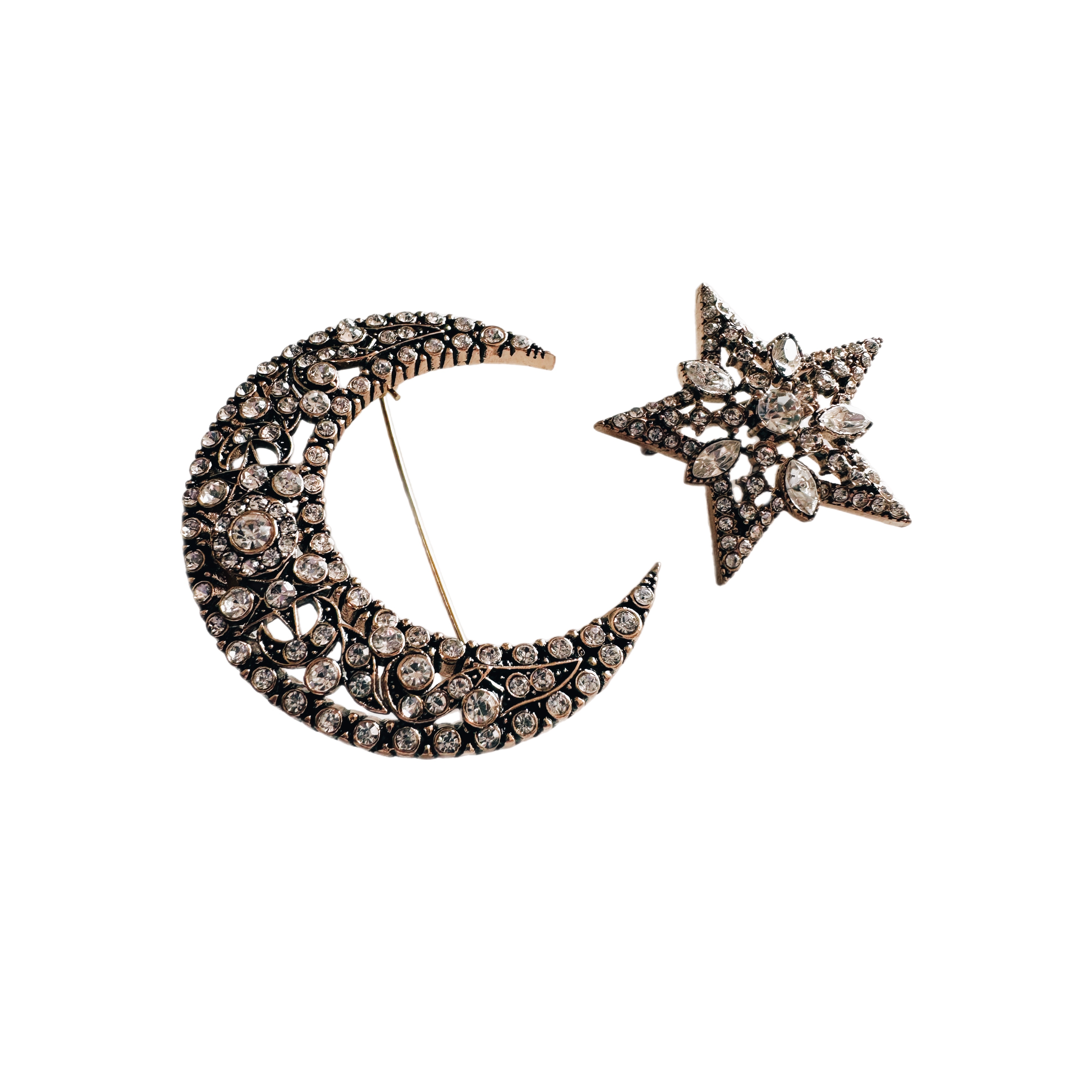 Moon Star Brooch