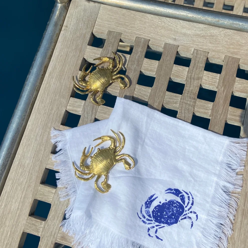 Yenesse Design - Crab Marin Napkin (pack Of 2)