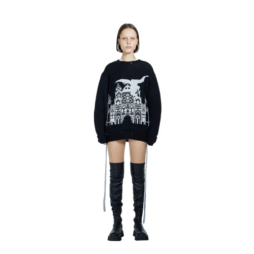 Death Is Easy - Angel Knitted Sweater