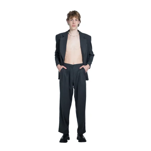 Death Is Easy - Charcoal Tailored Trousers - Il