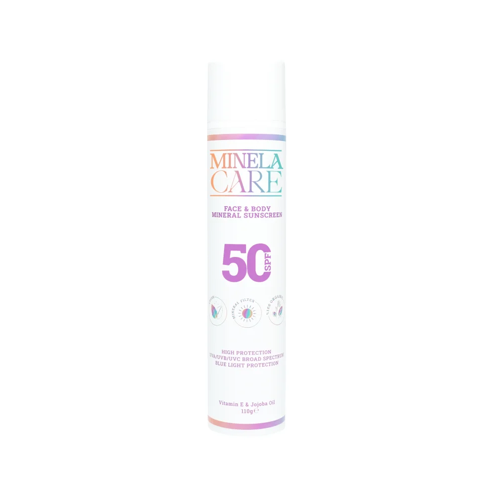 Minela Care  - 100% Organik Mineral Filtreli Yüz Ve Vücut Güneş Kremi Spf 50 110 Gr Pa++++