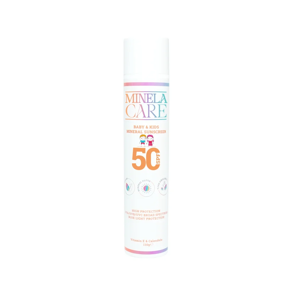 Minela Care  - 100% Organic Mineral Filter Baby And Children Sunscreen Spf 50 110 Gr Pa++++