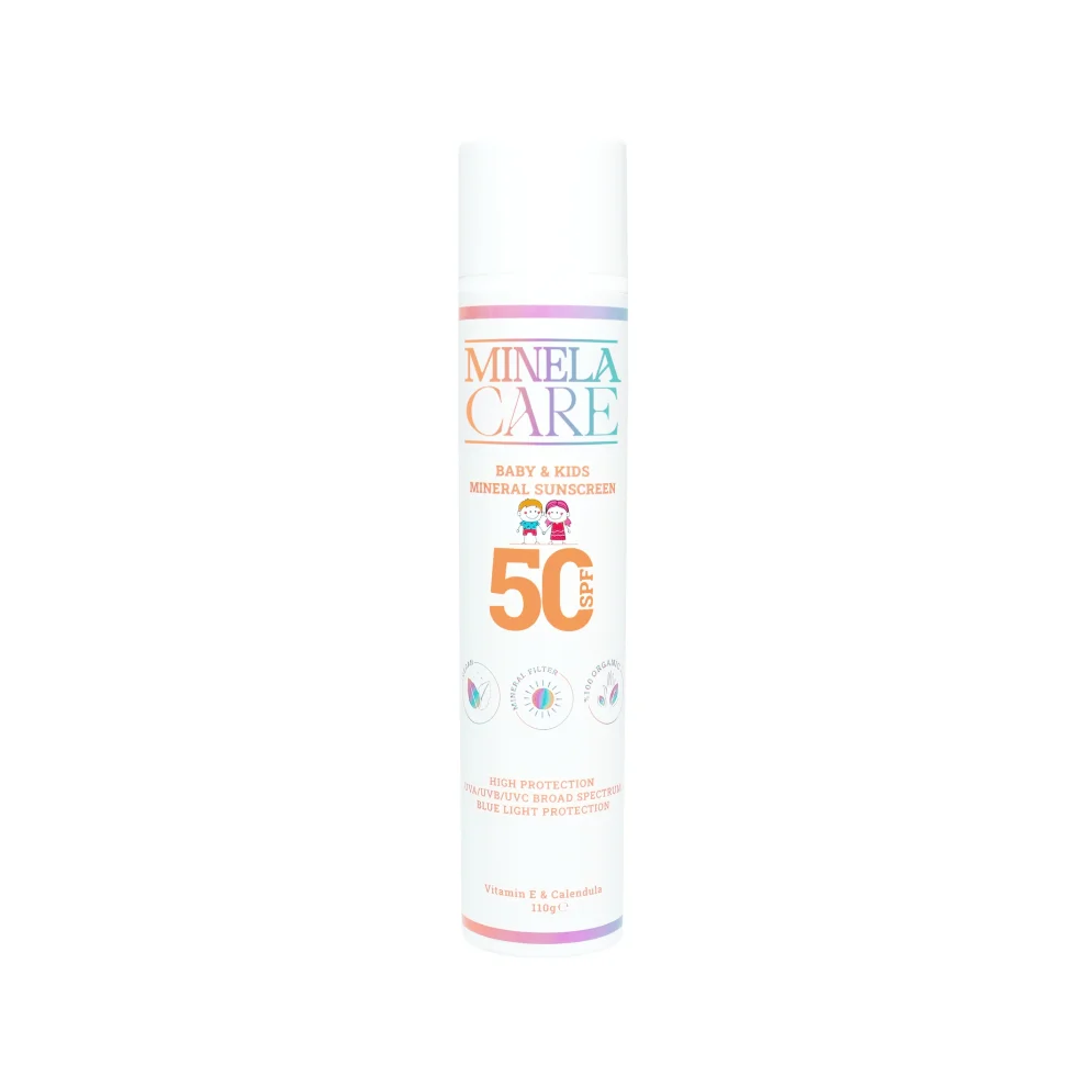 Minela Care  - 100% Organik Mineral Filtreli Bebek Ve Çocuk Güneş Kremi Spf 50 110 Gr Pa++++