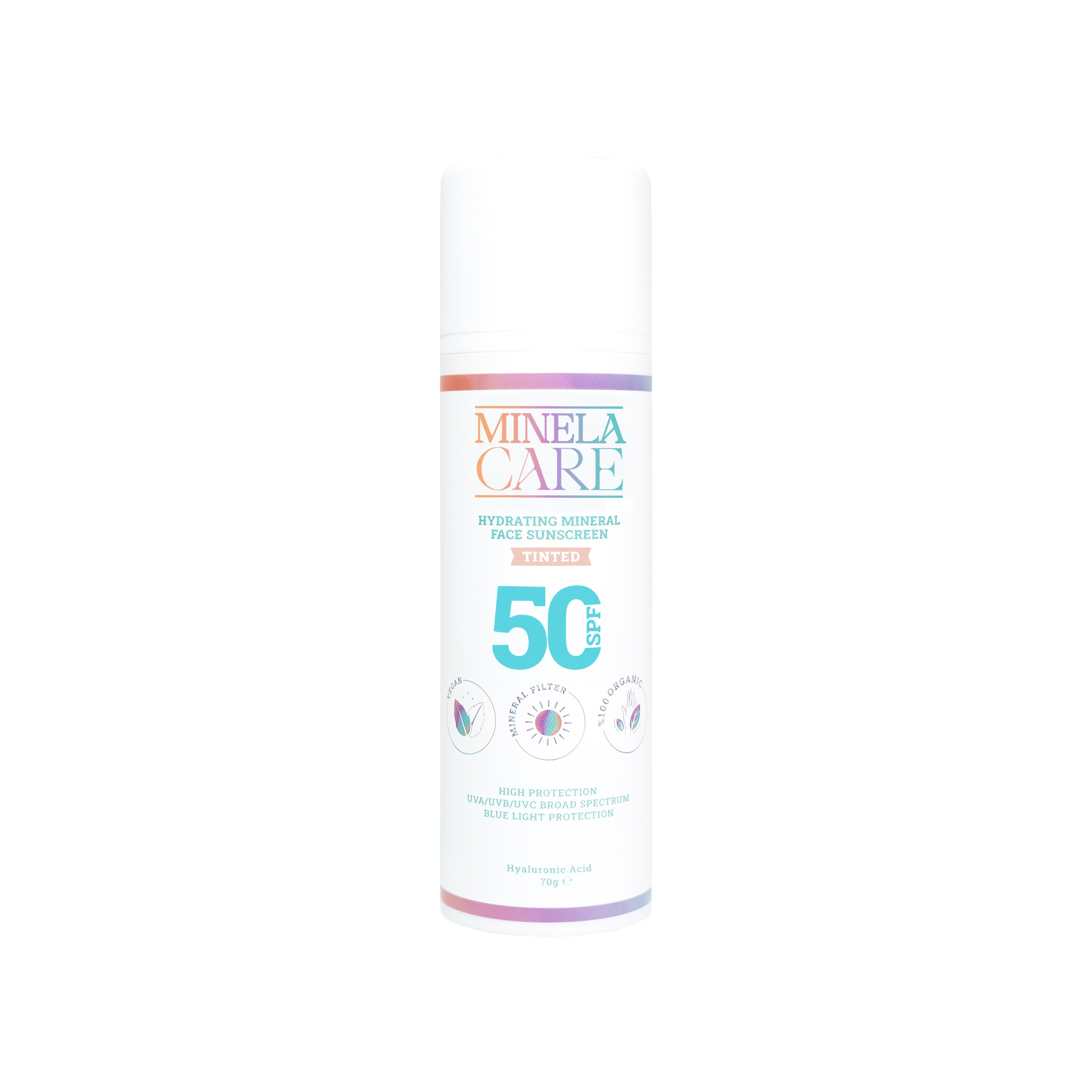 Hydrating Organik Mineral Filtreli Renkli Yüz Güneş Kremi Spf 50 70 Gr Pa++++