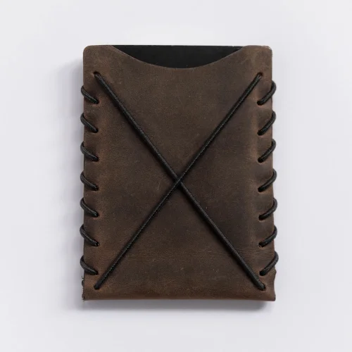 minimal X design - V1 Minimalist Cardholder Wallet - Genuine Leather And Handmade