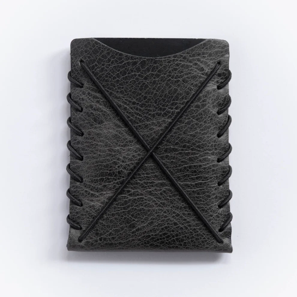 minimal X design - V1 Minimalist Cardholder Wallet - Genuine Leather And Handmade