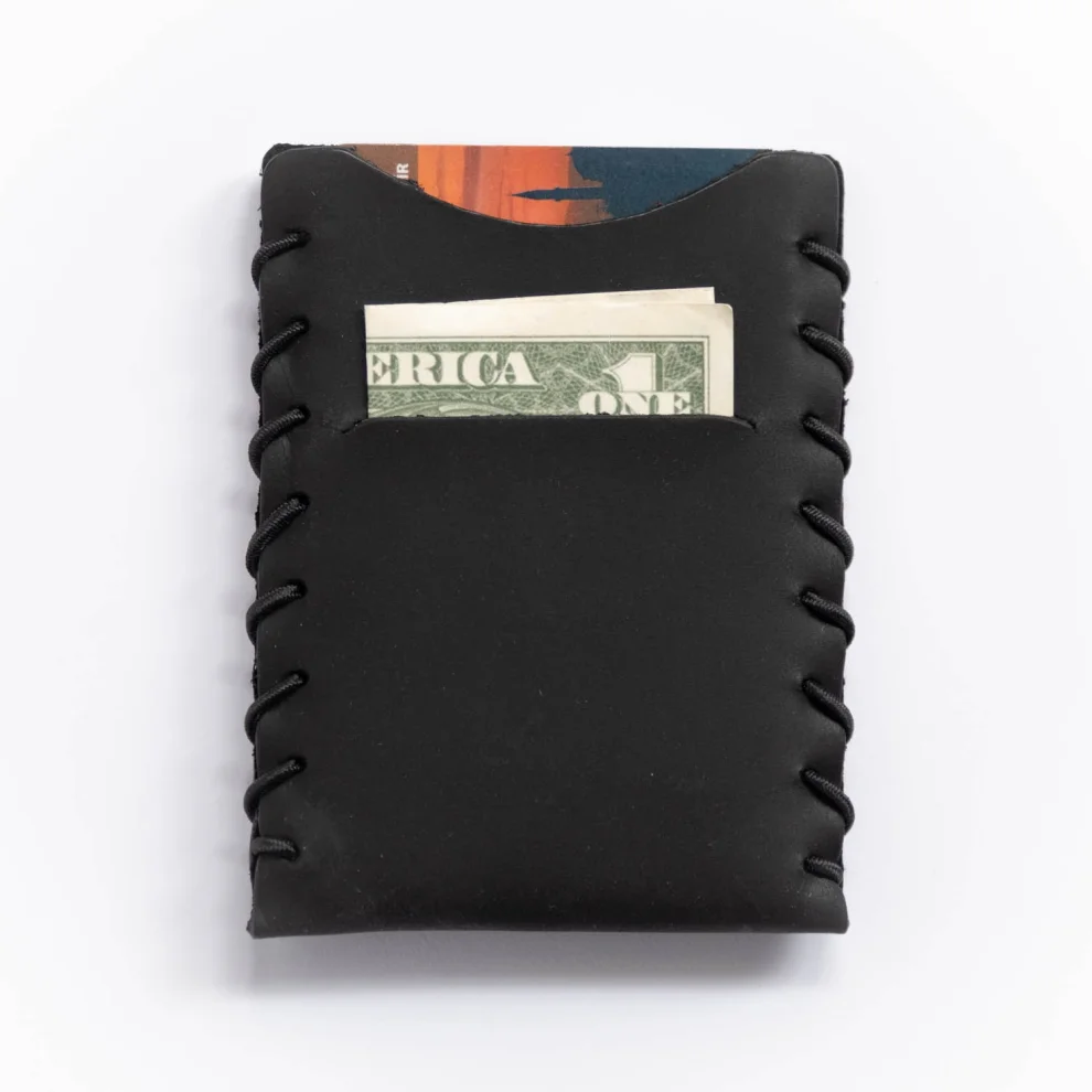 minimal X design - V1 Minimalist Cardholder Wallet - Genuine Leather And Handmade