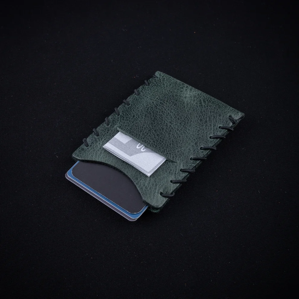 minimal X design - V1 Minimalist Cardholder Wallet - Genuine Leather And Handmade