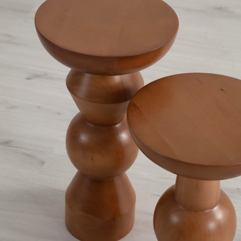 More Wood Design - Enva Mushroom Coffee Table Set Of 2