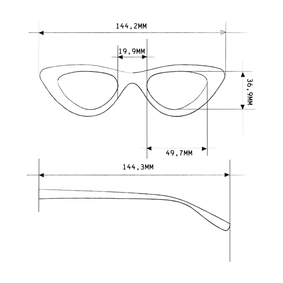 Okkia Eyewear - Adriana Screen Protector Glasses Cat Eyes