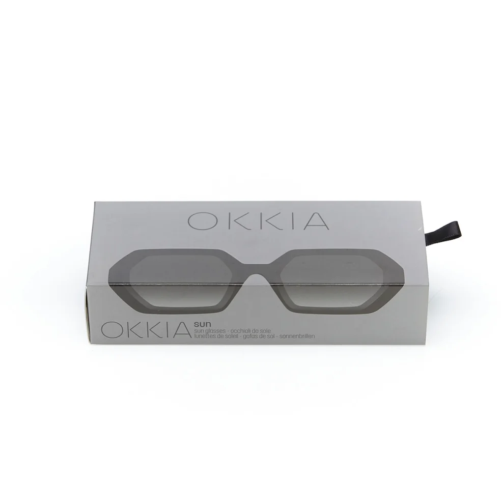 Okkia Eyewear - Andrea Hexagon Unisex Sunglasses Black