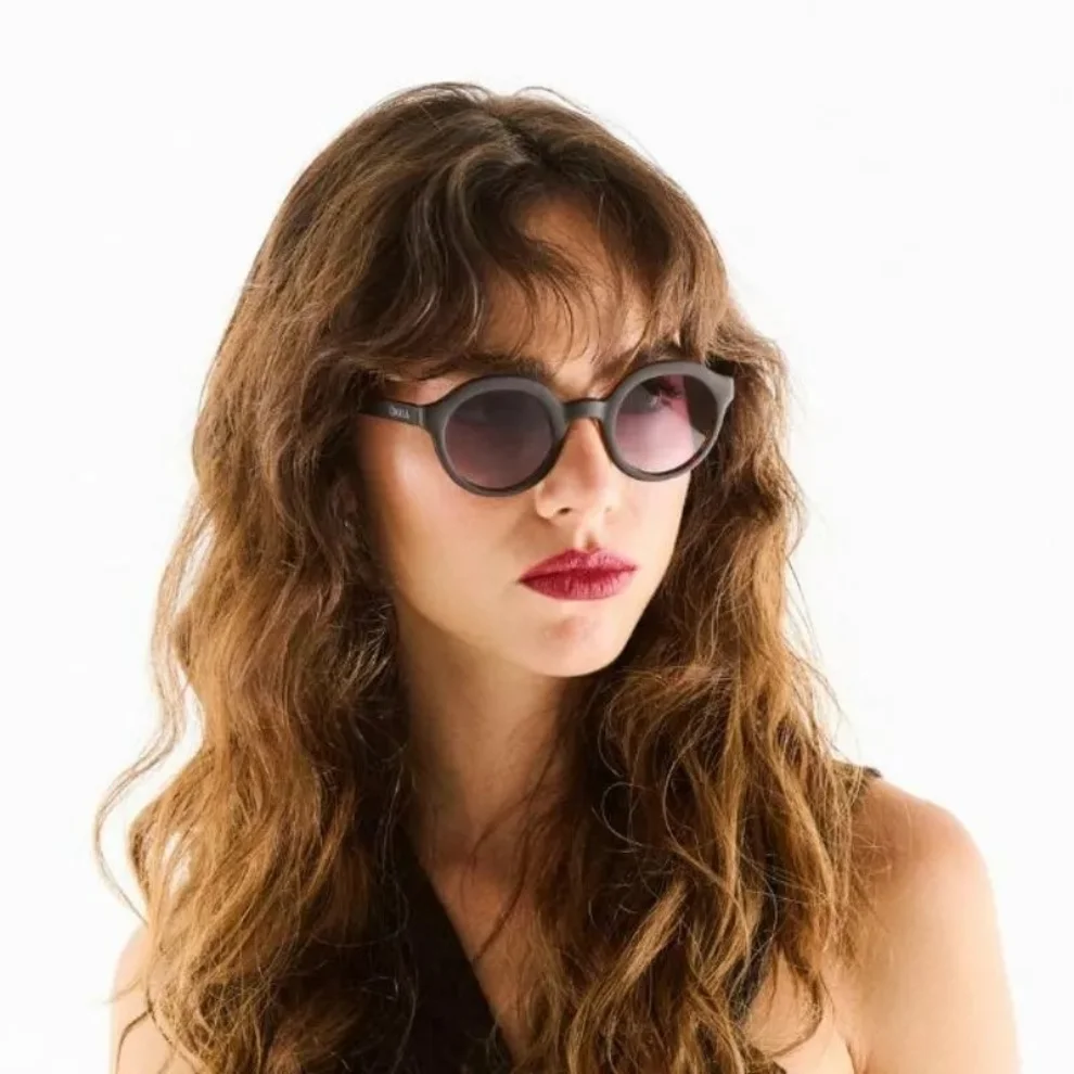 Okkia Eyewear - Lauro Unisex Round Havana Sunglasses