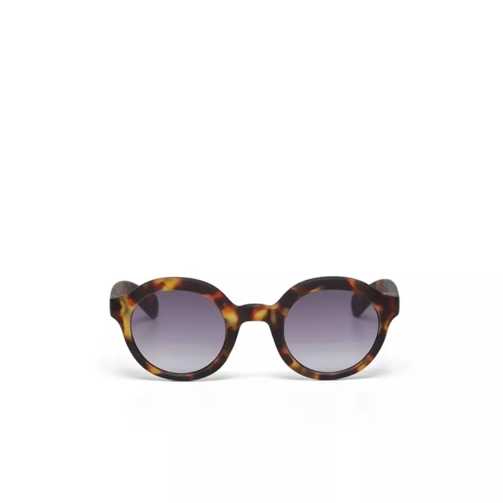 Okkia Eyewear - Lauro Unisex Round Havana Sunglasses