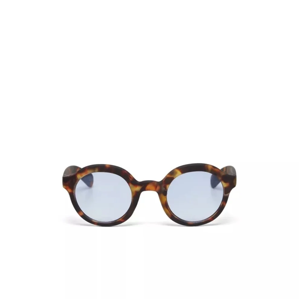 Okkia Eyewear - Lauro Unisex Round Classic Havana Sunglasses Gradient