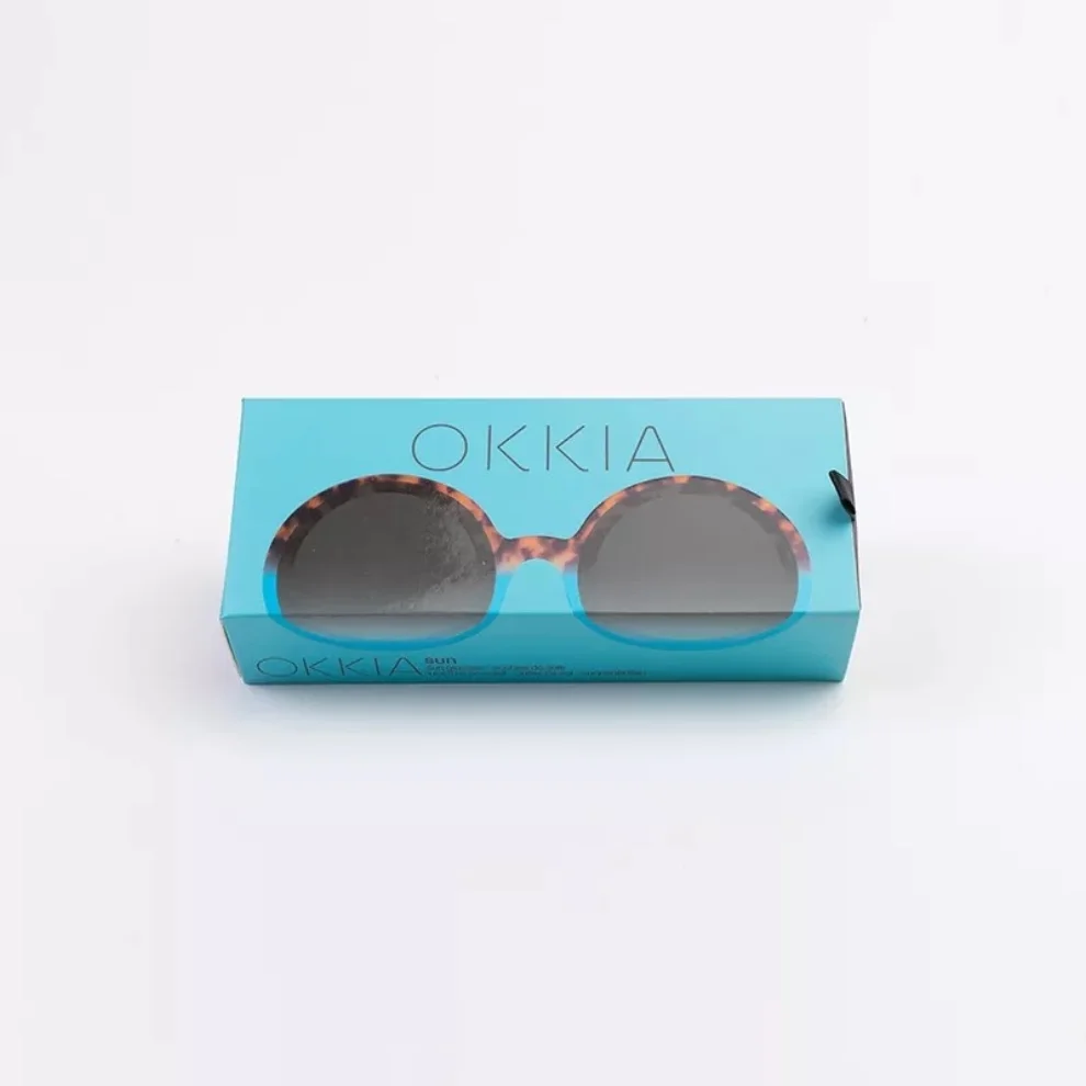 Okkia Eyewear - Monica Unisex Büyük Yuvarlak Güneş Gözlüğü