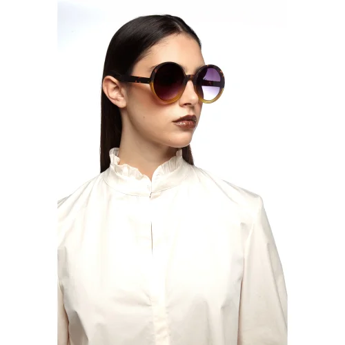 Okkia Eyewear - Monica Unisex Büyük Yuvarlak Güneş Gözlüğü