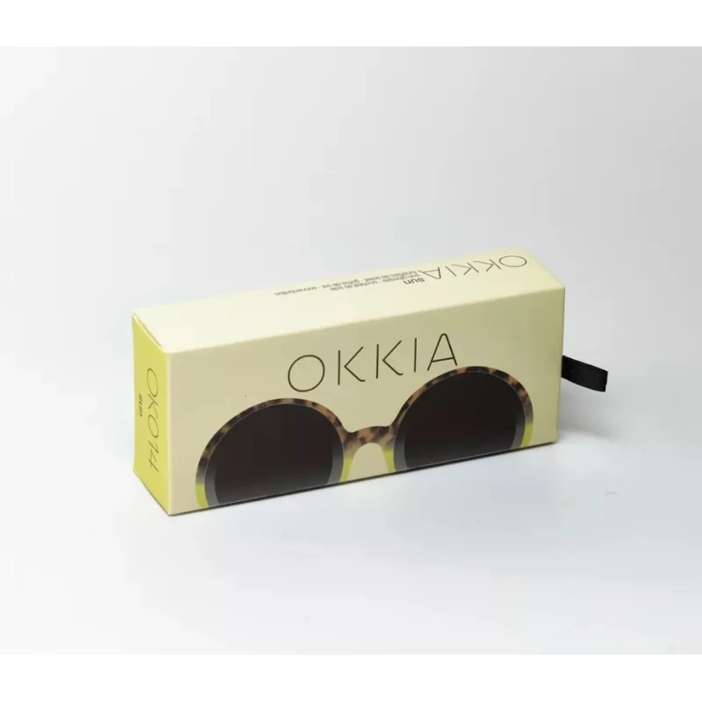 Okkia Eyewear - Monica Unisex Büyük Yuvarlak Güneş Gözlüğü