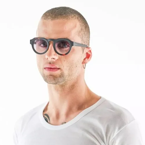 Okkia Eyewear - Zeno Round Unisex Klasik Havana Güneş Gözlüğü Gradyan