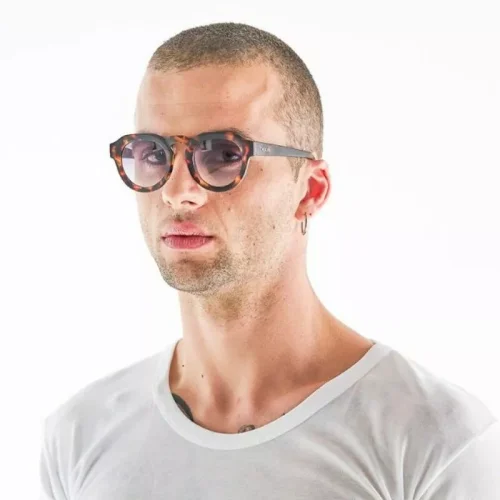 Okkia Eyewear - Zeno Round Unisex Classic Havana Sunglasses Gradient