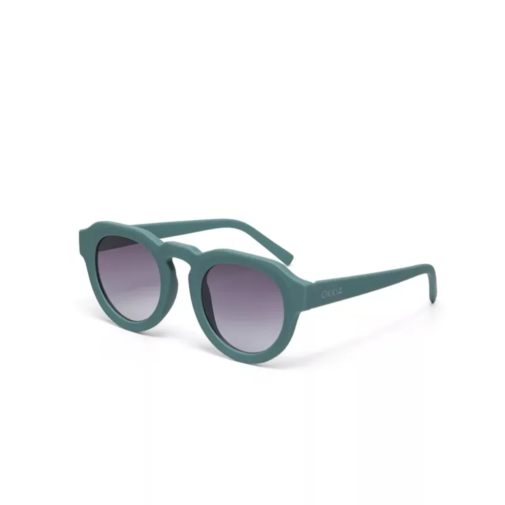 Okkia Eyewear - Zeno Round Unisex Classic Havana Sunglasses Gradient