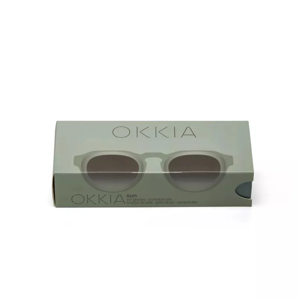 Okkia Eyewear - Zeno Round Unisex Classic Havana Sunglasses Gradient