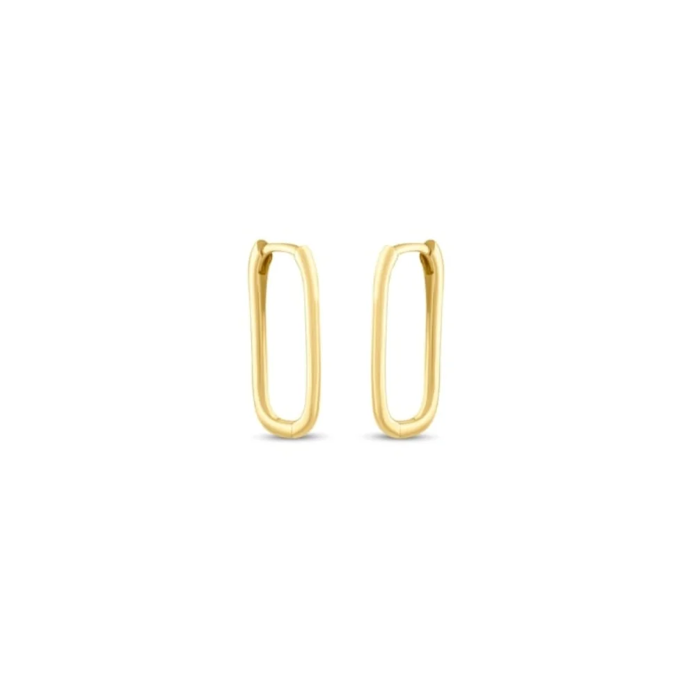 Safir Mücevher - Gold Paperclip Earrings - Ill