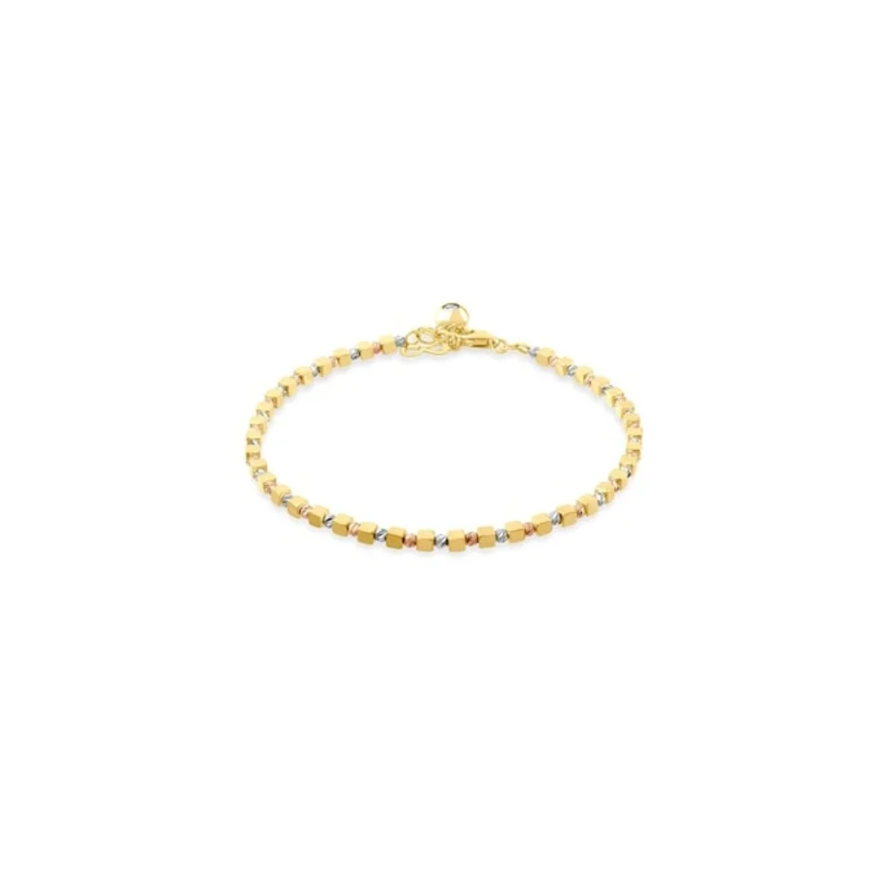 Safir Mücevher - Gold Cube Dorica Bracelet