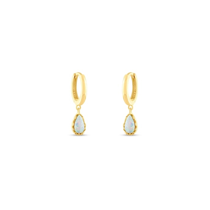 Gold Opal Earrings