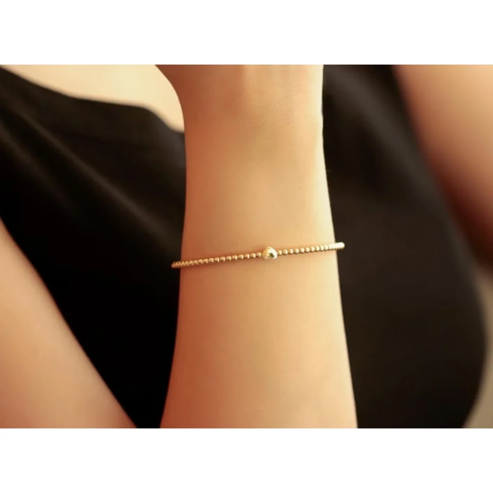 Safir Mücevher - Lovely Heart Bracelet