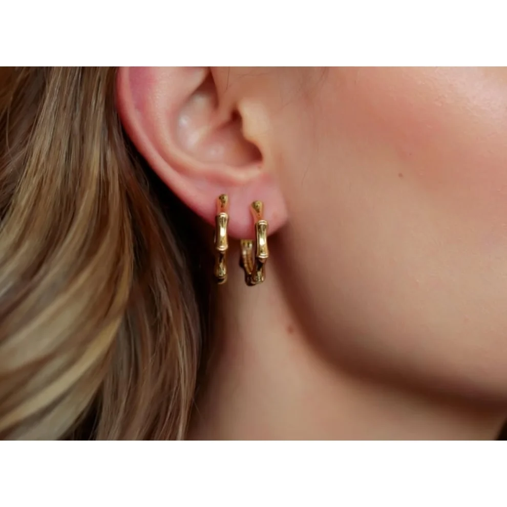 Safir Mücevher - Modern Hoop Earrings - Il