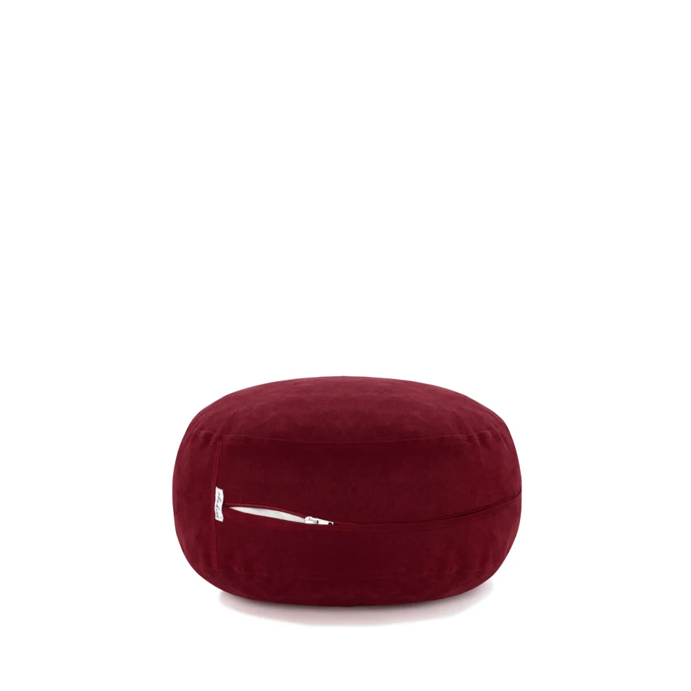 Nui Yoga - Bordo Bolster & Meditasyon Minderi