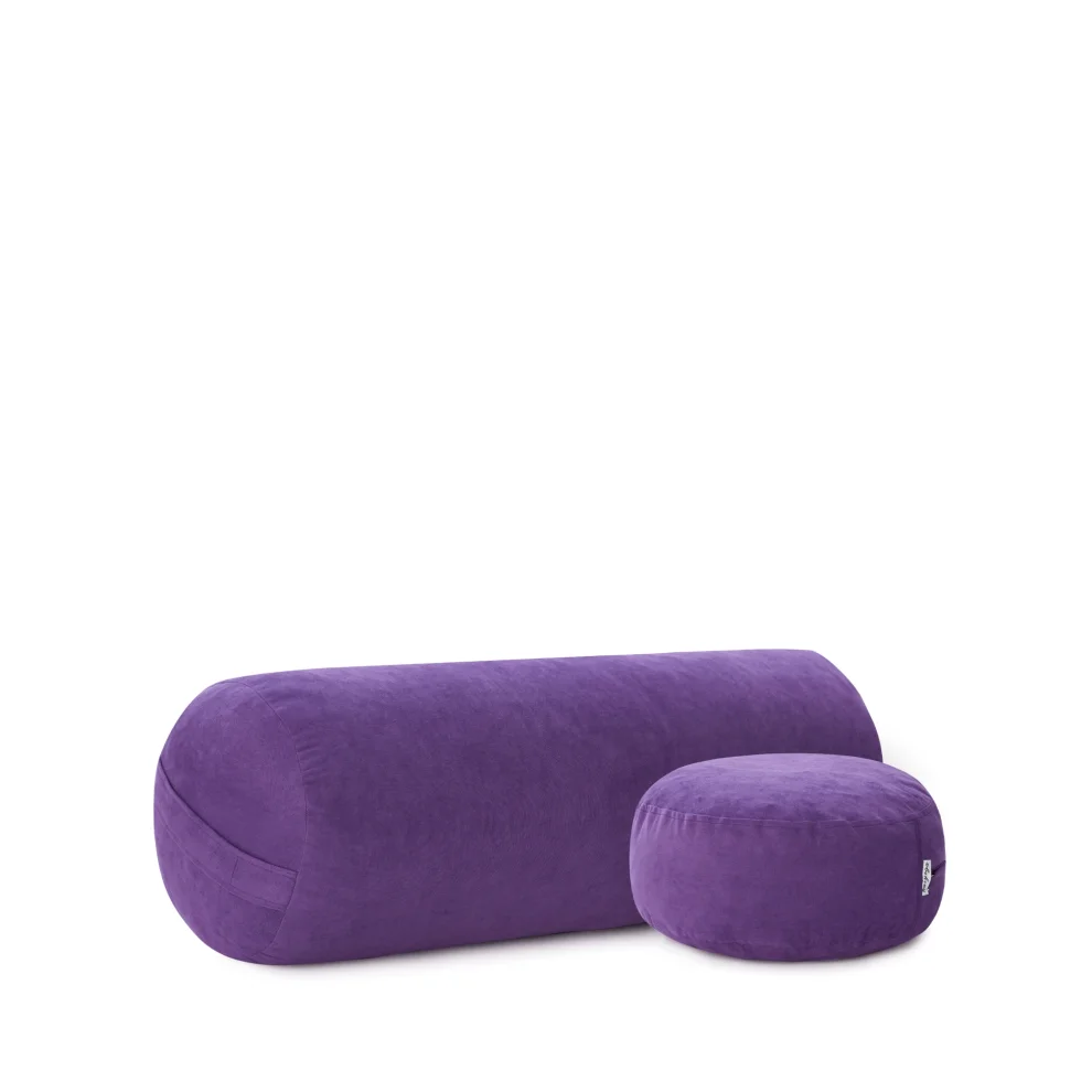 Nui Yoga - Purple Bolster & Meditation Cusion