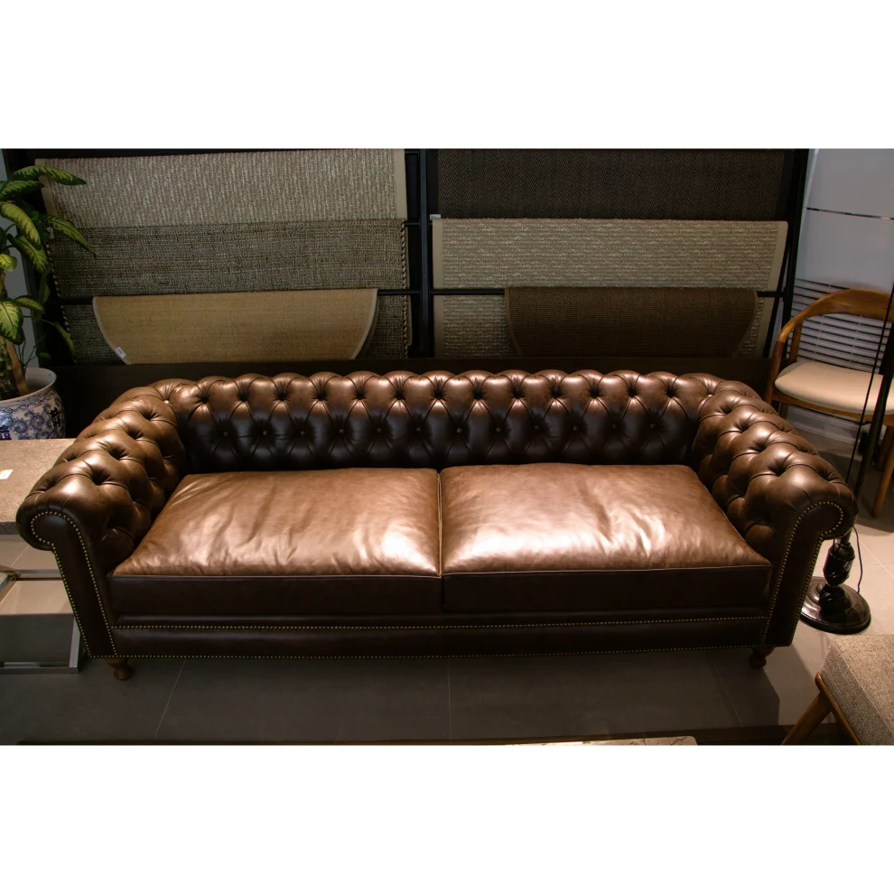 Dizayn Life - Genuine Leather Chester Sofa