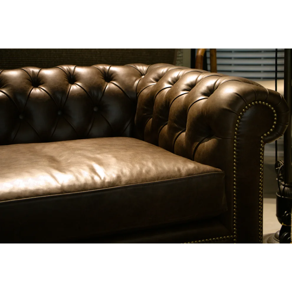 Dizayn Life - Genuine Leather Chester Sofa