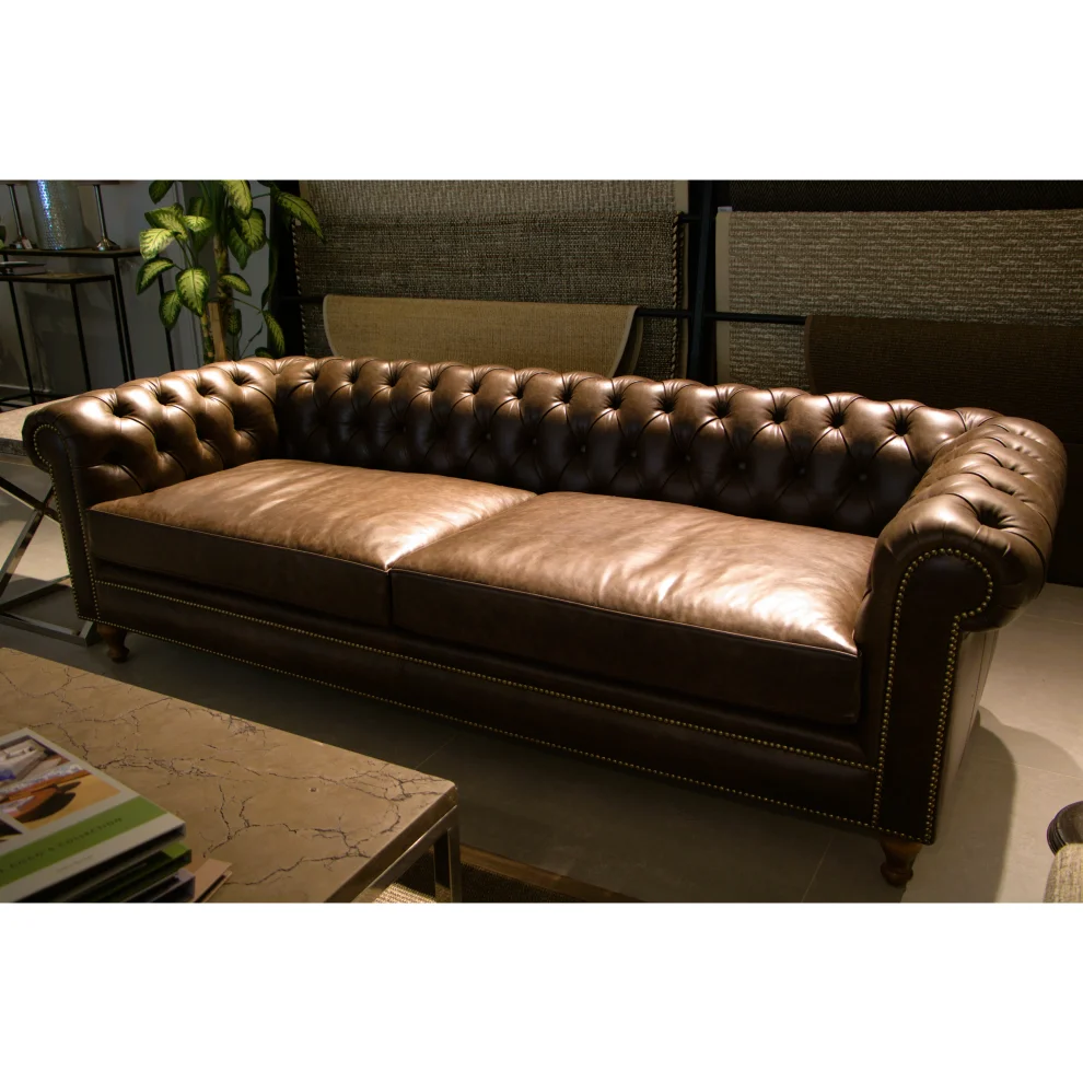 Dizayn Life - Genuine Leather Chester Sofa