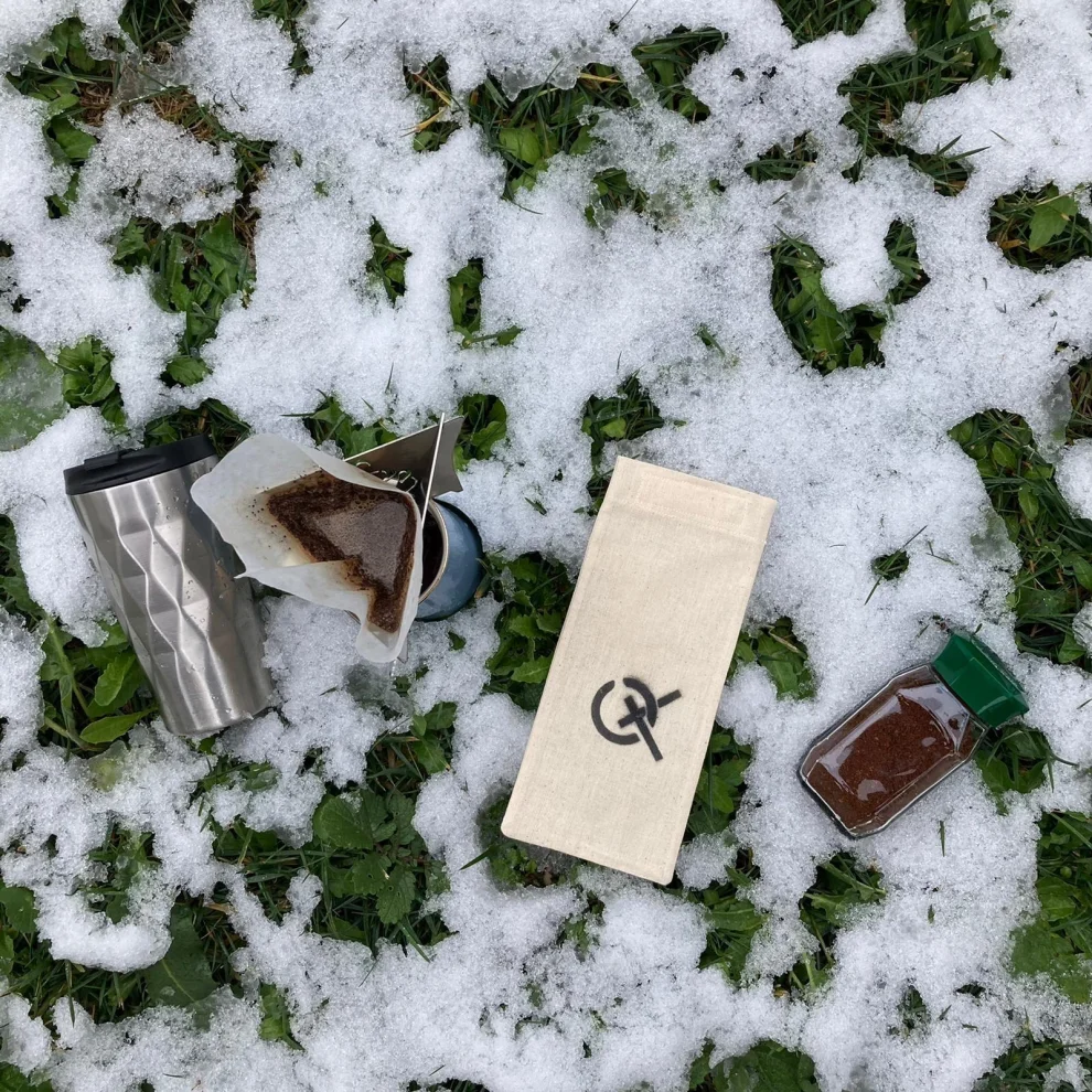 Kamp Ayısı - Coffeex Drip Kahve Damıtıcı: Katlanır Paslanmaz Metal Kahve Demleme Aparatı