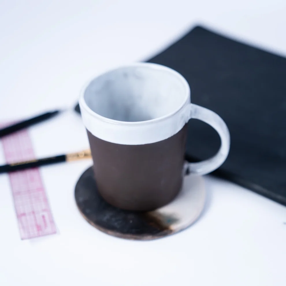 GIB'S Pottery - Mocha Stoneware Coffee Cup