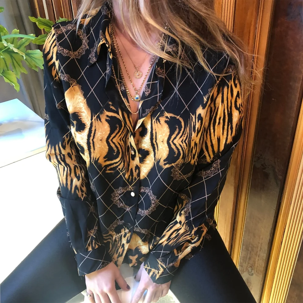 Hangout Design Store - Leopard - Cupra Blouse