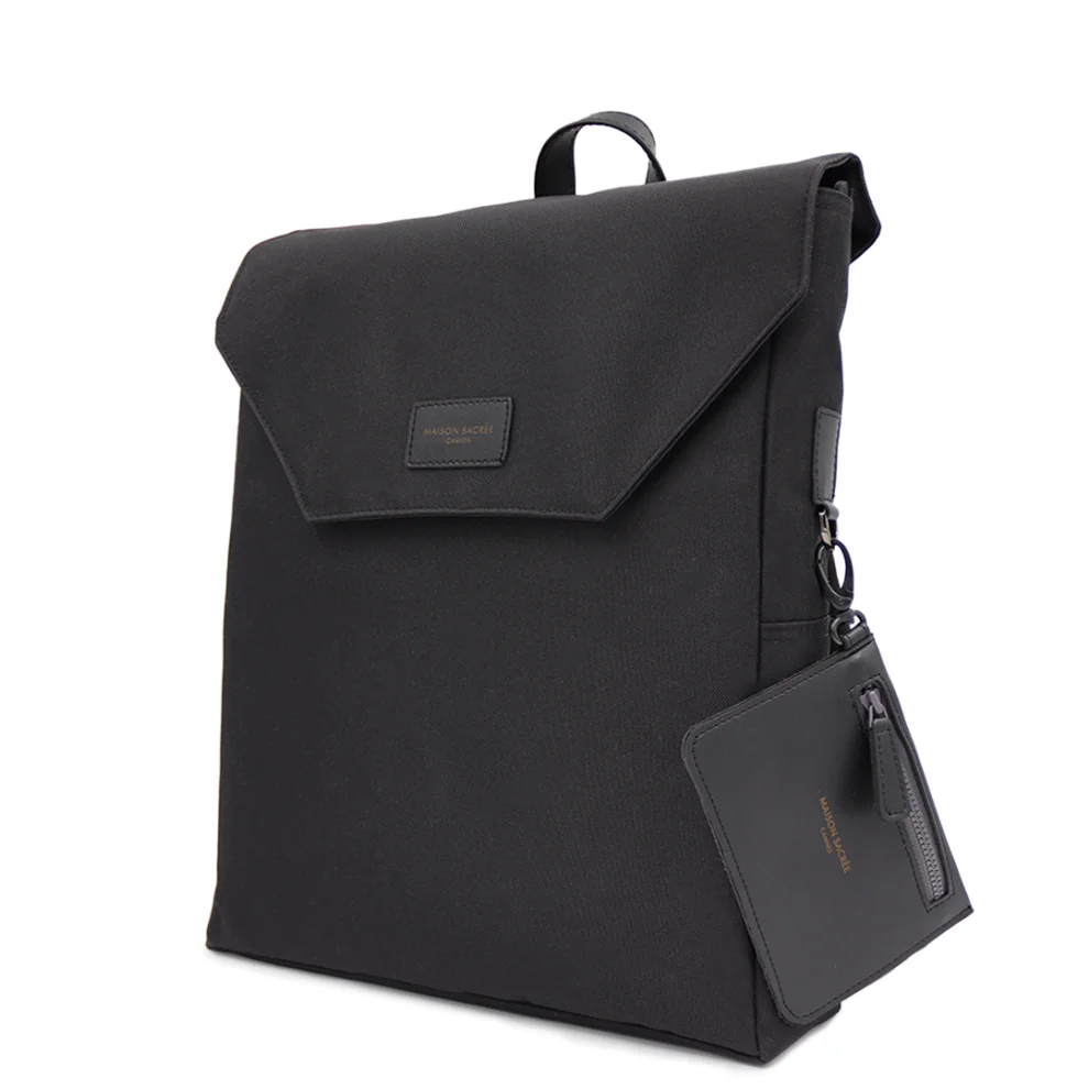 Maison Sacree - Ferrat Black 17 Inch Backpack