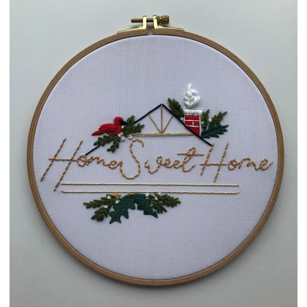 DEAR HOME - Home Sweet Home Embroidery Hoop Art