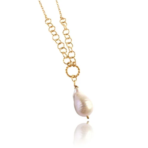 Linya Jewellery - Dela Baroque Pearl Chain Necklace