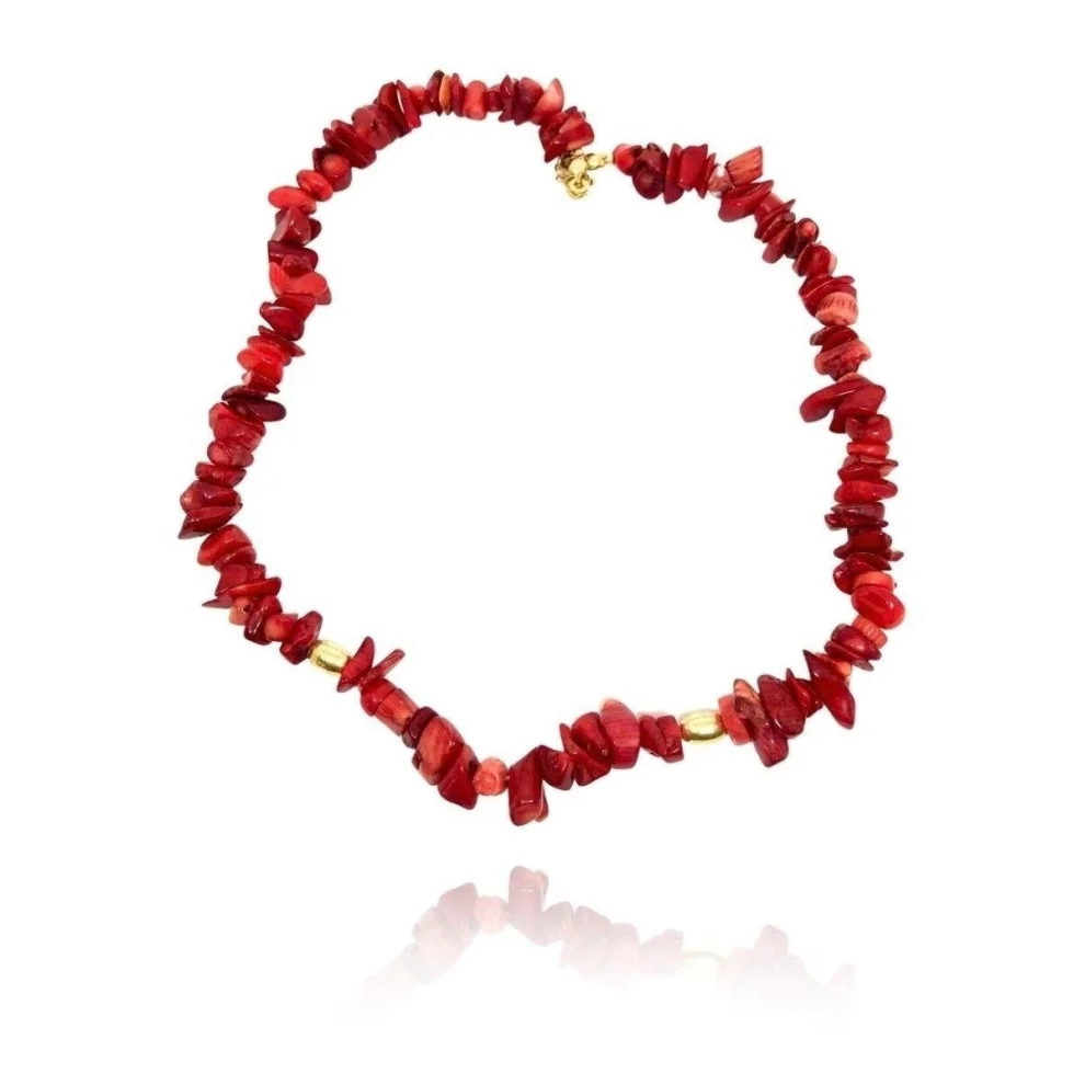 Linya Jewellery - Coral Silver Bulk Necklace