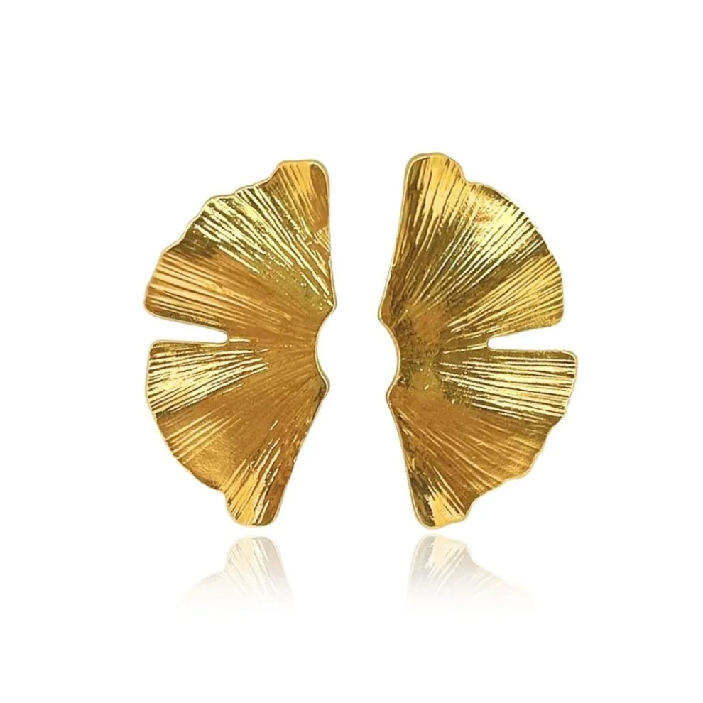 Linya Jewellery - Leta Large Leaf Earrings