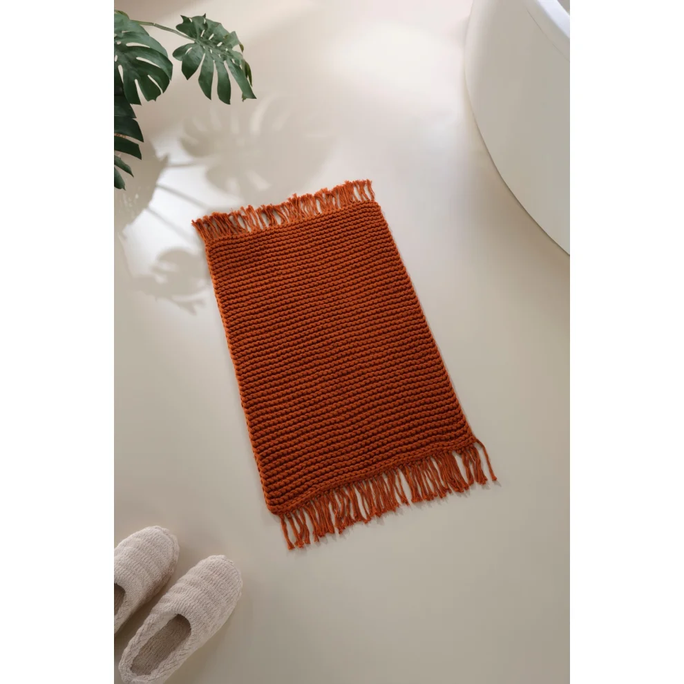 İrya - Lavish Cotton Hand Knitted Bath Mat 50x70